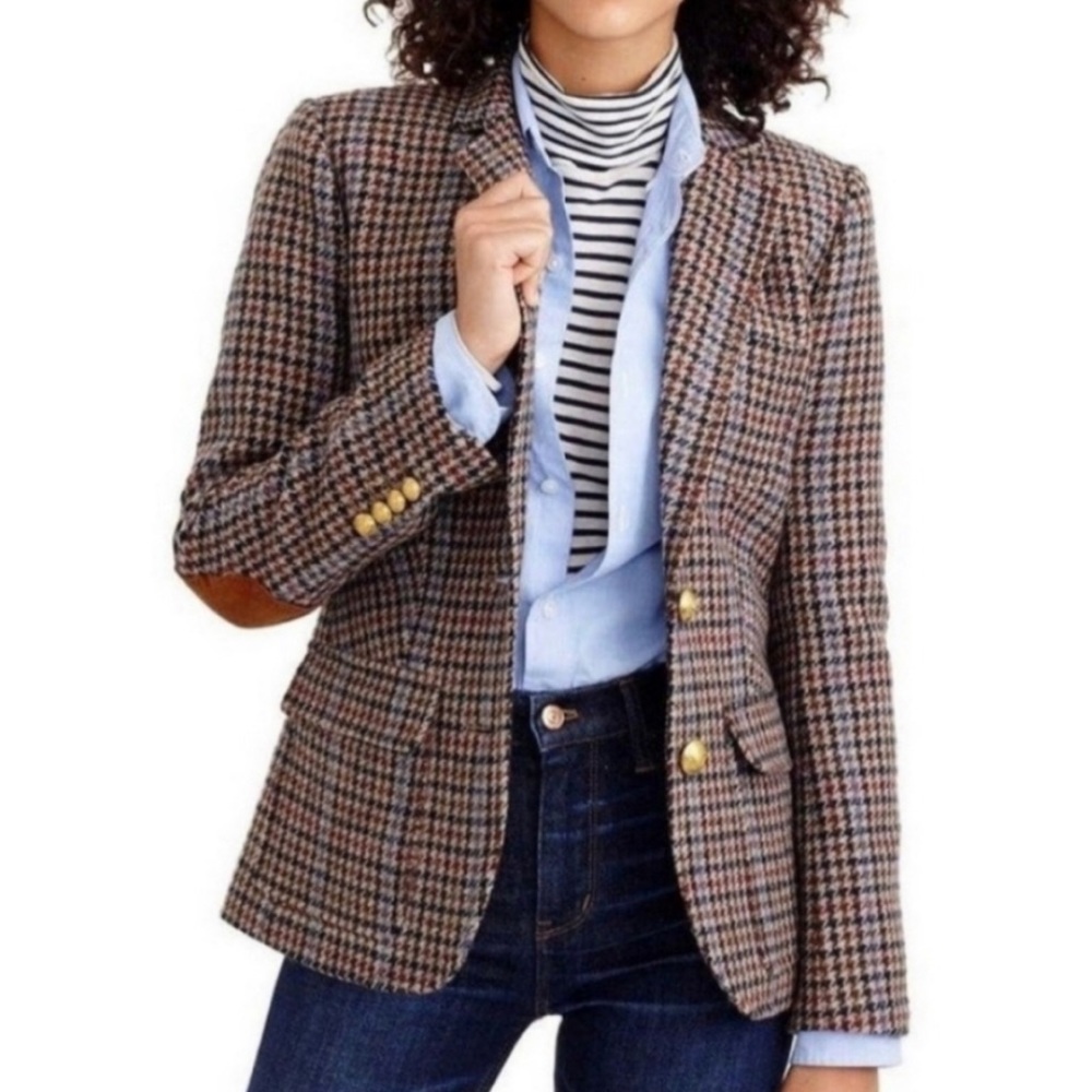 Jcrew Rhodes Wool houndstooth Blazer